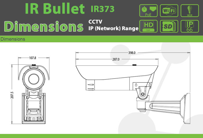 CCTV IR373 CAMERA - CCTV Cameras IP (Network) Galaxy Box security and access control products